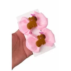 parzinho de laço infantil capivara/acessório de menina infantil capivara