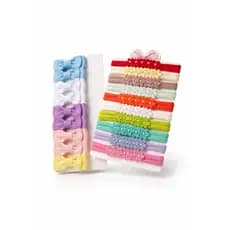 Kit Mini laços e faixinhas de bebê recém nascido| meia de seda com flores| Mini laços bico de pato|Maternidade