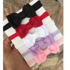 Laço de cabelo para bebê rn na meia de seda