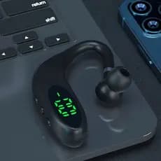 FONE DE OUVIDO DIGITAL BLUETOOTH SEM FIO COM VISOR BATERIA LONGA DURACAO CHAMADA