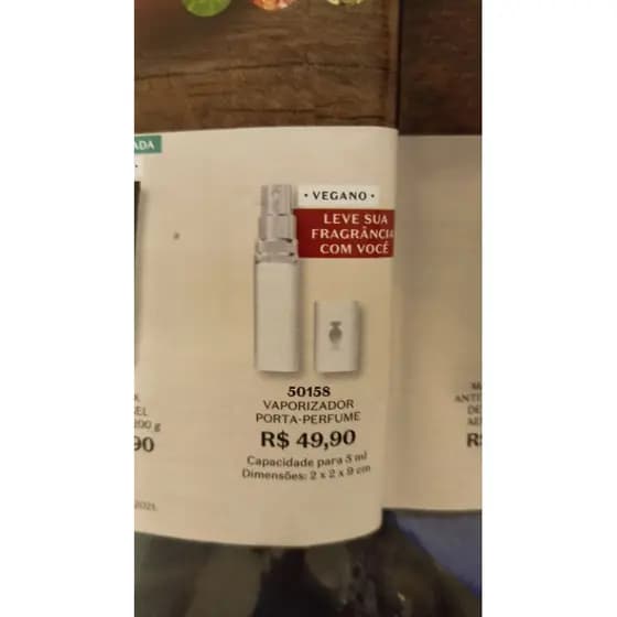 Vaporizador porta-perfume ( Boticário)