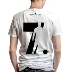Camisa Premium Camiseta Cristiano Ronaldo Cr7 Personalizada Costa Futebol Unissex Infantil Frente e Costa Menino Menina