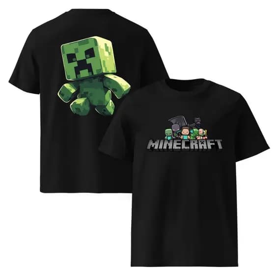 Camisa Camiseta Premium Jogo Minecraft Game Gamer Filme Novo 2025 Blusa 100% Algodão Infantil Unissex Menino Menina