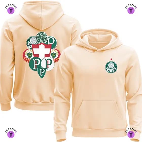 Moletom Canguru Adulto Palmeiras Escudos Verdão Futebol Blusa De Frio Agasalho Casaco Unissex
