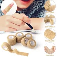 Atadura elástica autoadesiva, faixa médica, curativo esportivo, fita gaze, sem cola respirável, bandagem, grip tatuagem