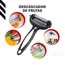 Descascador Premium De Frutas E Legumes 3 Lâminas Aço Inox