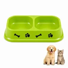 Comedouro/Bebedouro Duplo de Plástico Para Cachorro Gato ou Coelho
