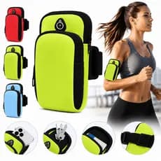 Braçadeira Porta Celular Esportiva Fitness Ajustável Para Corrida Academia Caminhada Com Saída Para Fone
