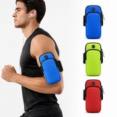 Braçadeira Porta Celular Esportiva Fitness Ajustável Para Corrida Academia Caminhada Com Saída Para Fone
