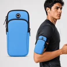 Braçadeira Porta Celular Esportiva Fitness Ajustável Para Corrida Academia Caminhada Com Saída Para Fone