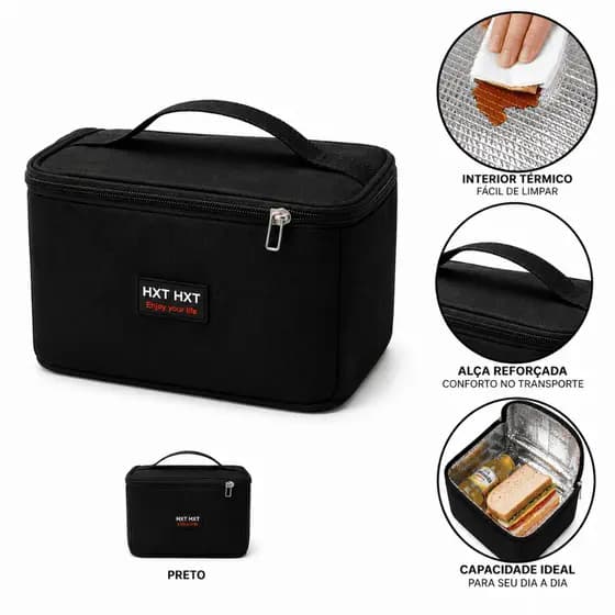 Bolsa Térmica Fitness Marmita Lancheira Para Trabalho e Viagem Academia