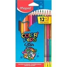 Lapis De Cor 12 Cores + 3 Cores Colorpeps Star Maped