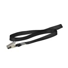 Cordão Em Tecido Para Crachá 40cm Preto Dac