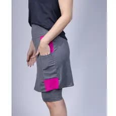 Short Saia Avulso Moda Fitness Evangélica Cristã Modesta Com Bolso Suplex