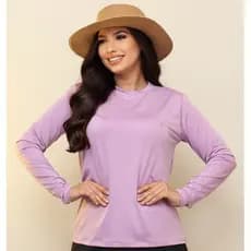 Blusa Proteção  Solar UV Térmica Feminina + Camisa Segunda Pele Manga Longa Moda Praia