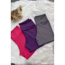 Shorts feminino Básico Grosso Liso  Fitness Academia Croosfit Treino Bermuda Cintura Alta Feminino