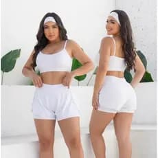 Conjunto Top + Short Duplo Suplex Dryfit Boxeadora Fitness Treino Academia Cj Academia