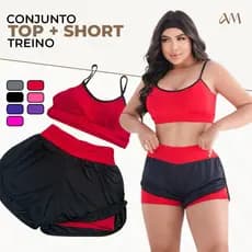 Conjunto Top + Short Duplo Suplex Dryfit Boxeadora Fitness Treino Academia