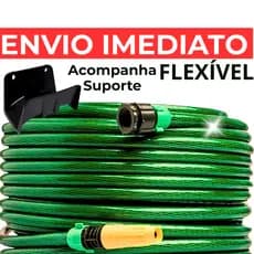 Mangueira Jardim Resistente 10, 20, 30 Metros Flexivel Reforçada Trançada Kit Esguicho Tripla Camada