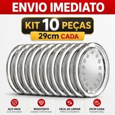 Travessa Inox Oval Bandeja Grande Rasa 29cm Para Porção Batata Bar Salada Restaurante Kit 10 peças