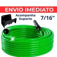 Mangueira Jardim 30,20,10,5 Metros Resistente Flexivel 7/16 com Esguicho Dupla Camada com Esguicho