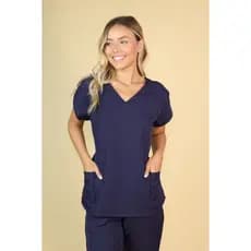 Scrub BLUSA Pijama Cirurgico Uniforme Feminino Gabardine