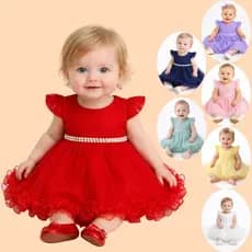 Vestido Recem Nascido à 4 Anos em Renda e Tulle Ideal Para Fotos Bebê MesVersário Batizado Natal
