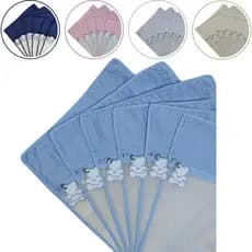 Kit com 6 Sacos Organizador Mala Maternidade e Viagem de Bebê Com Bordado Urso