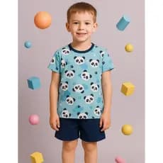 Conjunto Pijama Infantil 100% Algodão Verão Roupa Para dormir criança