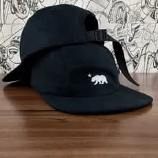 Boné Five Panel Aba Reta Urso Bordado Anth Co Original Premium Camurça Fitão Strapback Skatista