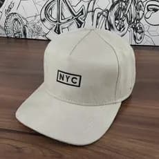 Boné New York Aba Curva Original Camurça Fundo NYC Bordado Trucker Fitão Moda Casual Premium Adulto