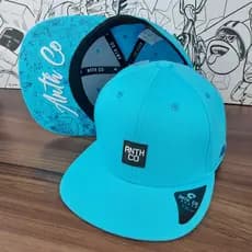 Boné Aba Reta Skatista De Marca Anth Co Bordado Original Premium Fundo Fitão Strapback Streetwear