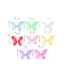 Asa De Borboleta Infantil Para Fantasia Com 3 Peças