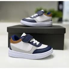 Tênis Infantil Masculino Casual Confortável com Velcro - acompanha caixinha