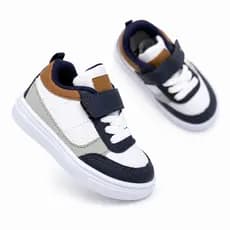 Sapatenis infantil branco casual bebe menino