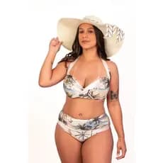 Biquini plus size calcinha drapeada linda!!
