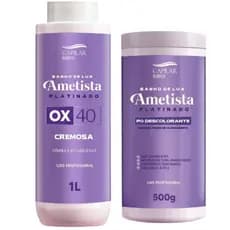 Kit Descolorante Ametista Pó 500g + Ox 1 litro Show bronze