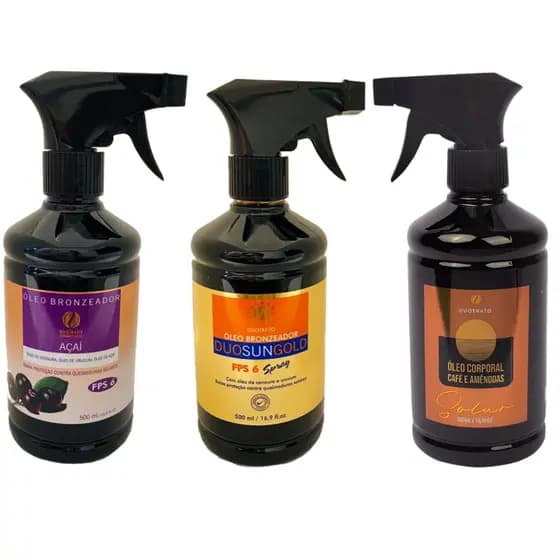 Óleo Bronzeador Duotrato Café, Açaí e Duo Sun 500ml