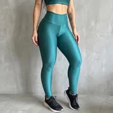 Calça Legging Canelada de Academia com Cintura Alta Levanta Empina Bumbum Roupa Feminina Leg Ginástica Fitness Feminino