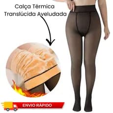 Calça Térmica Translúcida Aveludada Feminina Inverno Confortável