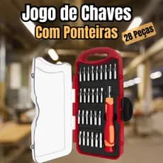 Jogo de Chaves com Ponteiras 28 Peças Profissional Precisão Bits para Eletrônicos Portátil Multiuso (com estojo)