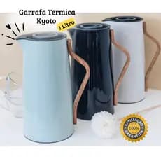 Garrafa Térmica 1 Litro Mesa Posta, Garrafa Térmica Café Chá, Garrafa Térmica Moderna Branca Preto Cinza Ampola de Vidro