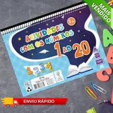 Caderno de Atividades Com Números 1 ao 20 Infantil 32 Folhas-ENVIO RAPIDO