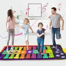 Tapete De Piano Multifuncional Com 4 Estilos Fileira Dupla Instrumento Musical Para Crianças Fitness Teclado Educacional Brinquedos