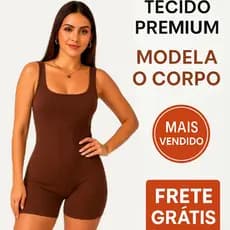 Kit 2 Macaquinho Canelado com Alcinha  Academia Moda Gringa