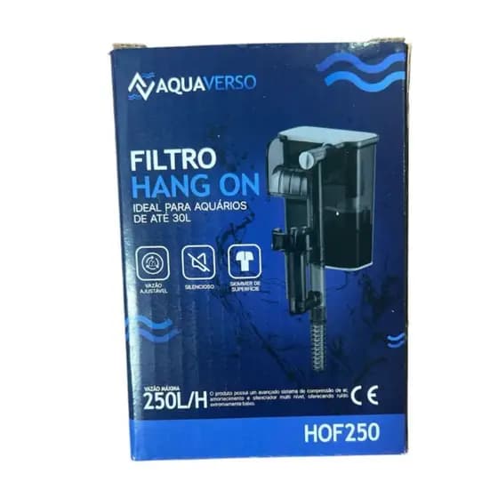 HOF-250 Filtro Externo hang-on Mini Aqua HF-200 250l/h p/ Aquários de 10L 20L 35L Xp-06 110v/220v