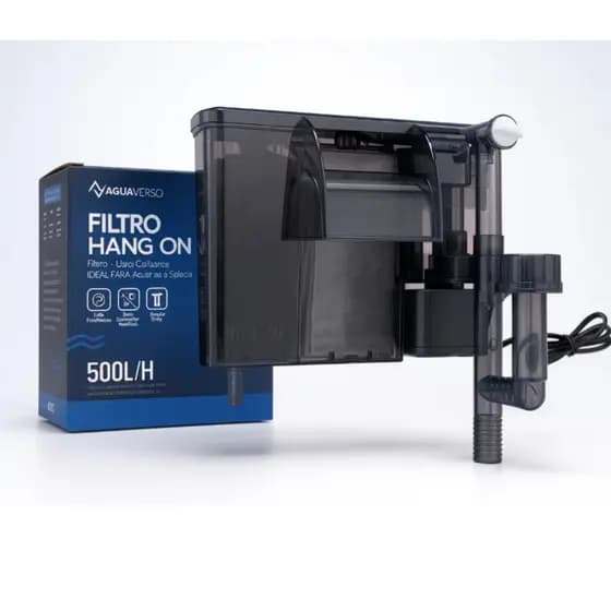 Filtro Externo Hang-on Aquaverso HOF-500 500L/h P/ Aquários de até 70 Litros - Silencioso