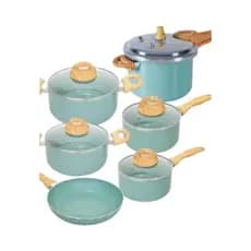 Kit -Jogo de Panelas Conjunto Botanika 6 Pçs E Panela Pressão 4,2l Indução