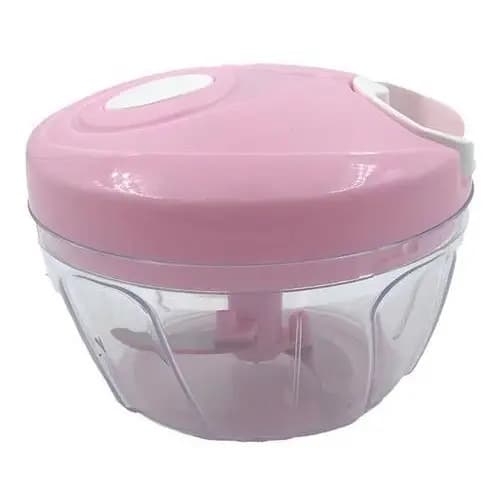 Processador e triturador de alimentos manual 3 laminas inox 500ml