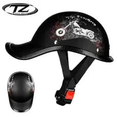 2026 Bateria Elétrica Capacete de Carro Retro Meio Capacete de Proteção de Segurança Capacete Virado Único